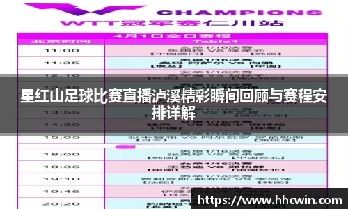 星红山足球比赛直播泸溪精彩瞬间回顾与赛程安排详解